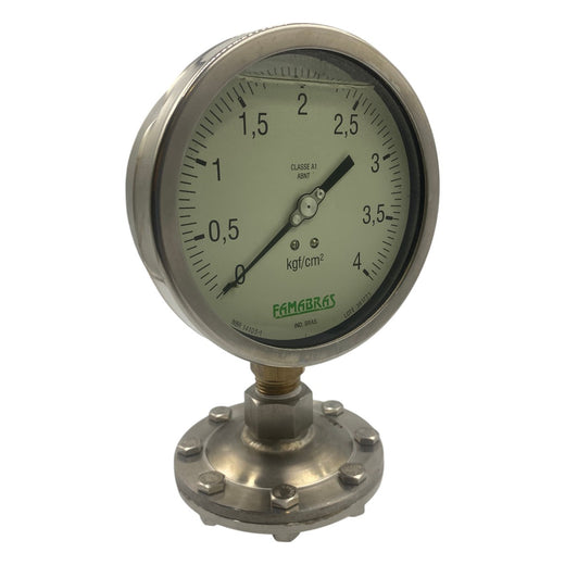 Manômetro Famabras DN 115mm 0 a 4kgf/cm² 1/2NPT - Cabo Eletro
