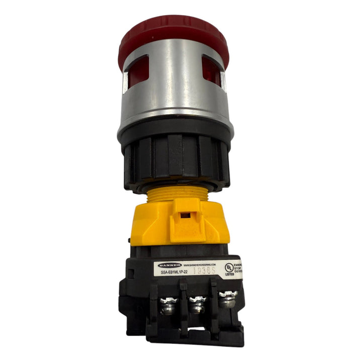 Botão emergência Banner SSA-EB1ML1P-22 44mm 2NA+2NF LED 24v - Cabo Eletro