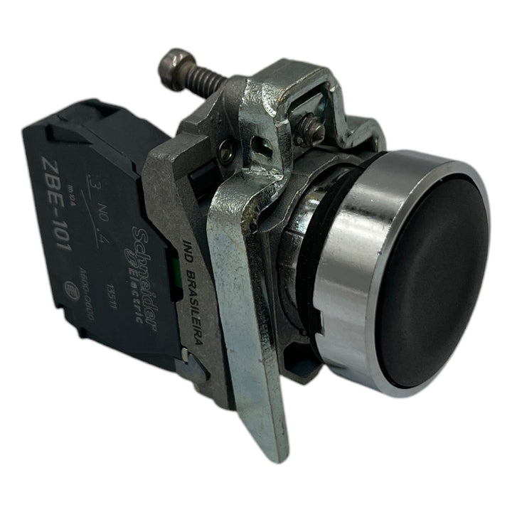 Botão Metálico Preto Telemecanique XB4BA21 22mm 1NA - Cabo Eletro