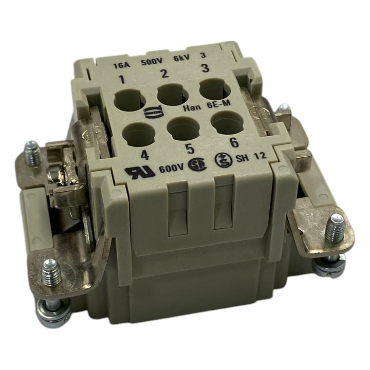Conector Harting HAN 6E-M-C 16A 500v - Cabo Eletro
