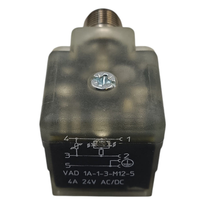 Conector de Válvula de Solenoide VAD 1A-1-3-M12-5 - Cabo Eletro