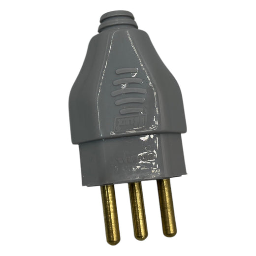 Plugue Cinza LUX 180° 2P+T 20A - Cabo Eletro