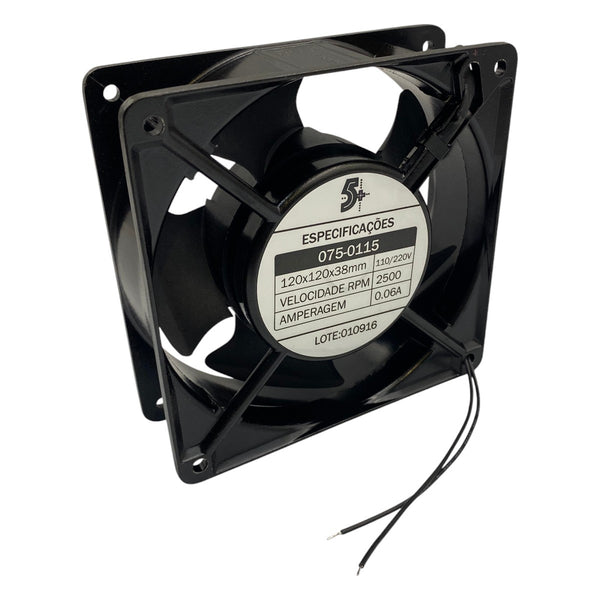 Ventoinha 075-0115 120x120x38mm 110/220v 2500RPM - Cabo Eletro