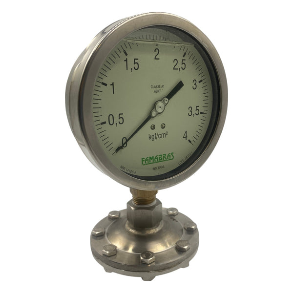 Manômetro Famabras DN 115mm 0 a 4kgf/cm² 1/2NPT - Cabo Eletro