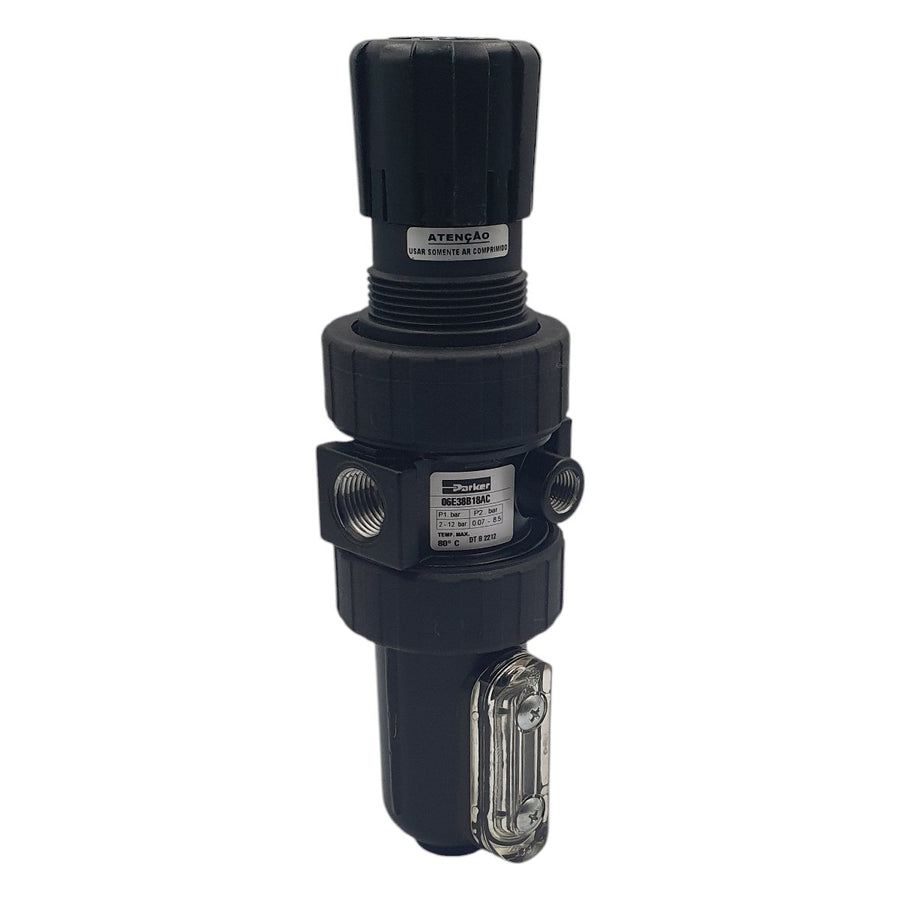 Regulador de Pressão Parker 06E38B18AC 2-12Bar - Cabo Eletro