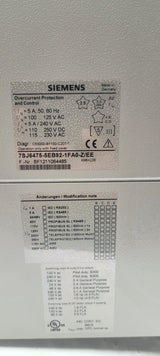 Relé de Proteção Siemens Siprotec 7SJ6475-5EB92-1FA0-Z/EE - Cabo Eletro