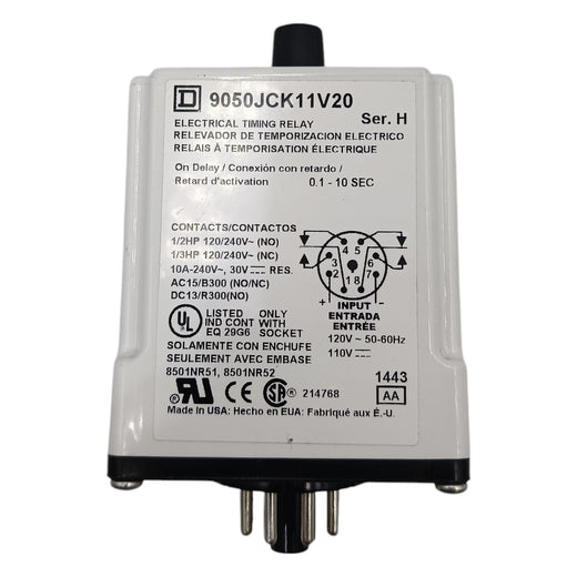 Relé de Temporização Schneider 9050JCK11V20 0.1-10s - Cabo Eletro