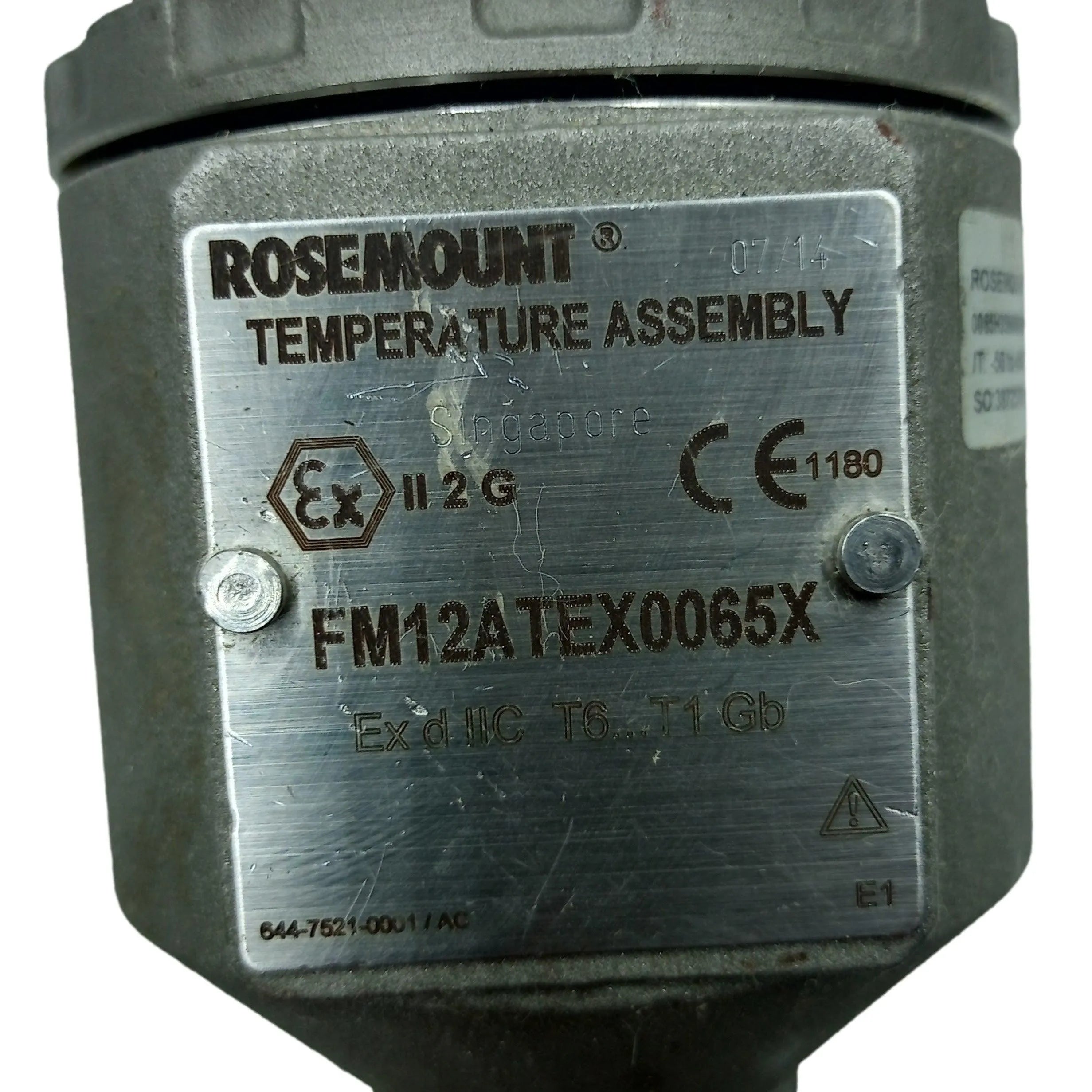 Sensor de Temperatura Rosemount FM12ATEX0065X – Cabo Eletro