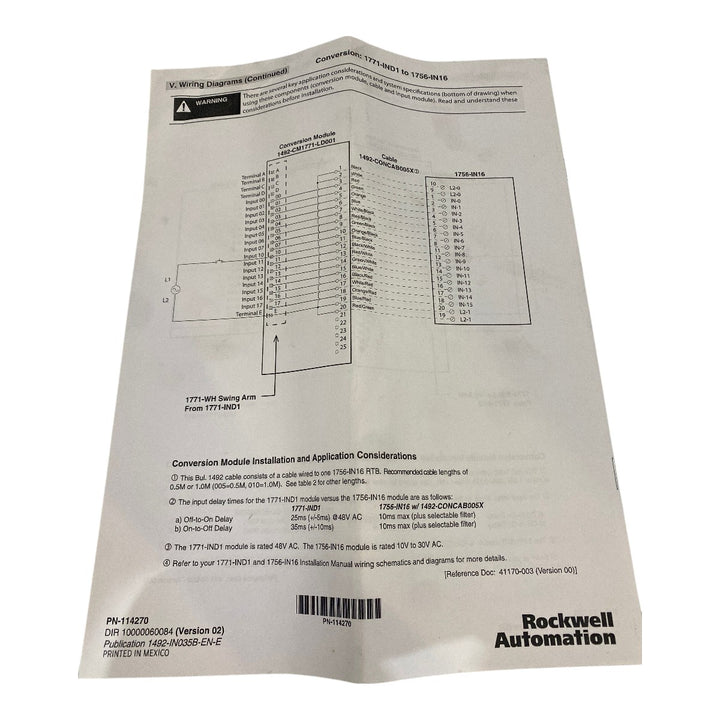 Módulo De Conversão Allen-Bradley 1492-CM1771-LD001 A - Cabo Eletro