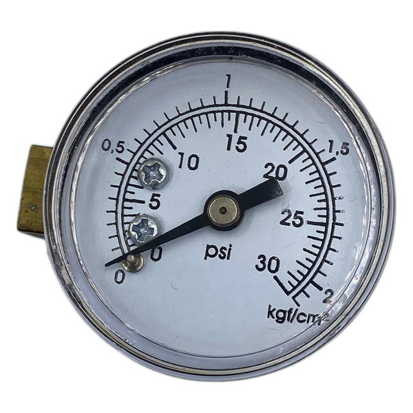 Manômetro DN 40mm 0 a 30Psi x 0 a 2kgf/cm² - Cabo Eletro