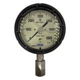 Manômetro Wika 233.34.4 105mm 0 a 6000PSI 1/2NPT - Cabo Eletro
