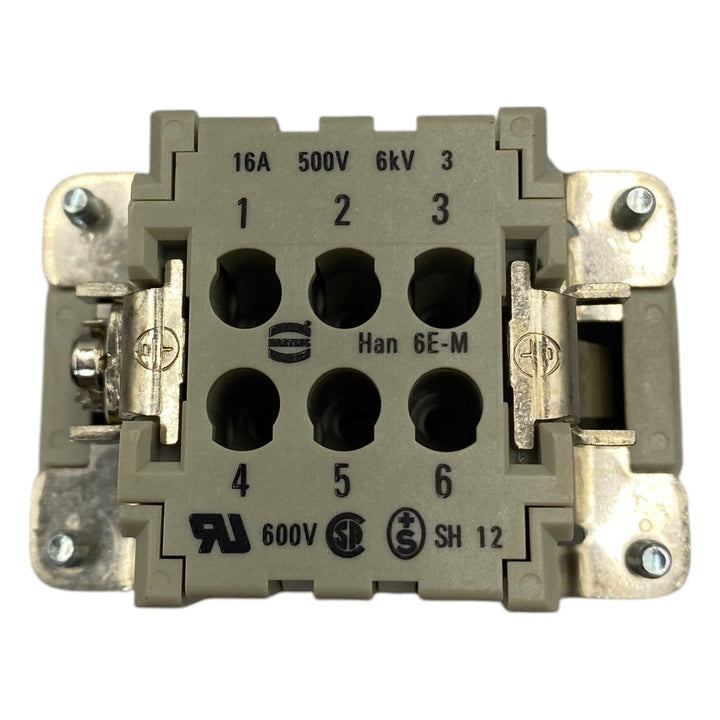 Conector Harting HAN 6E-M-C 16A 500v - Cabo Eletro