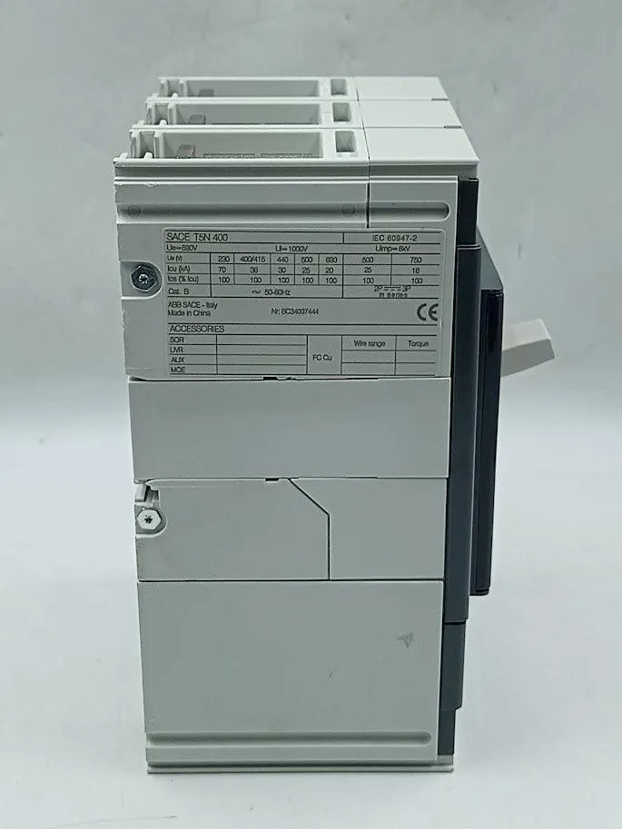 Disjuntor Abb Sace TMAX T5 N 400 1000V 8KV 400A 50/60Hz - Cabo Eletro