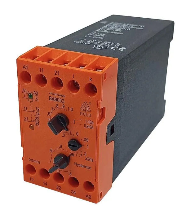 Relé de Corrente DOLD BA9053/010 AC1-10A AC230v 0-20S - Cabo Eletro