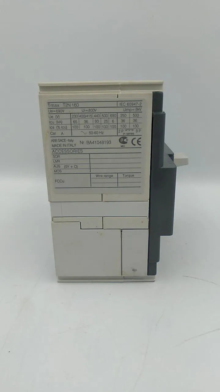 Disjuntor ABB Sace Tmax T2N 160 63A 4P 690v - Cabo Eletro