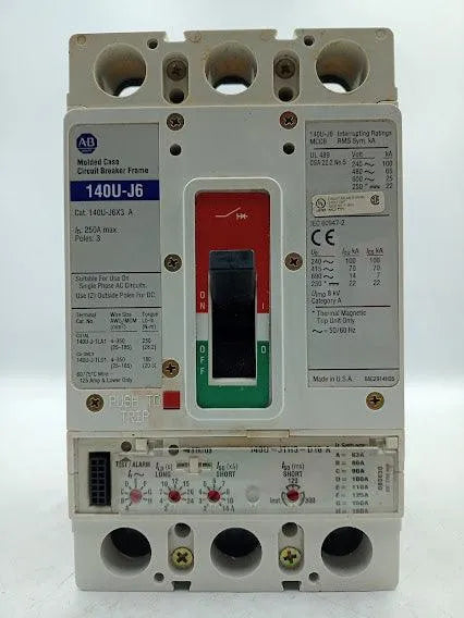 Disjuntor Allen Bradley 140u-j6 Kou-j6h3-d16 250a - Cabo Eletro