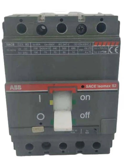 Disjuntor ABB Sace Isomax S2 x 80 3P 42A 415v - Cabo Eletro