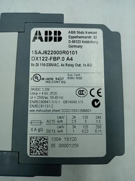 Módulo IO ABB DX122-FBP.0 1SA622000R0101 - Cabo Eletro