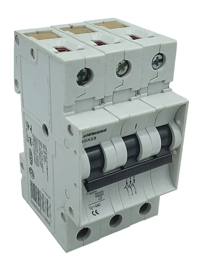 Disjuntor Tripolar Siemens 5SX23 C10 400V - Cabo Eletro