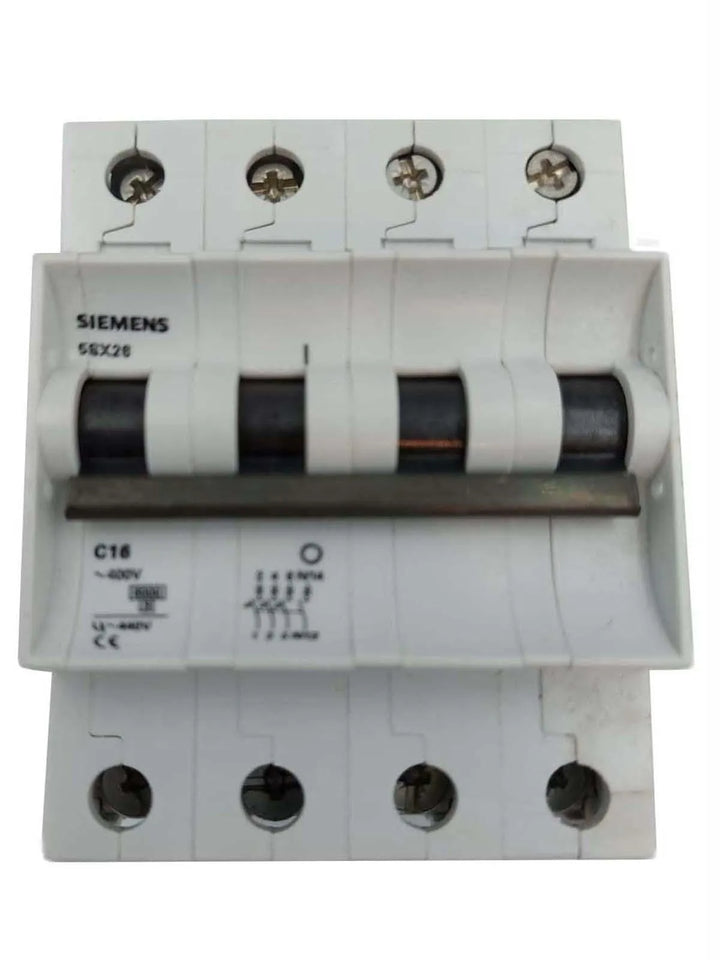 Disjuntor Siemens 5SX26 C16 4P 400V kit 3Pçs - Cabo Eletro