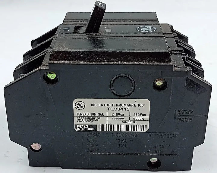 Disjuntor Tripolar Nema GE TQC3415 15A 380v 10kA - Cabo Eletro