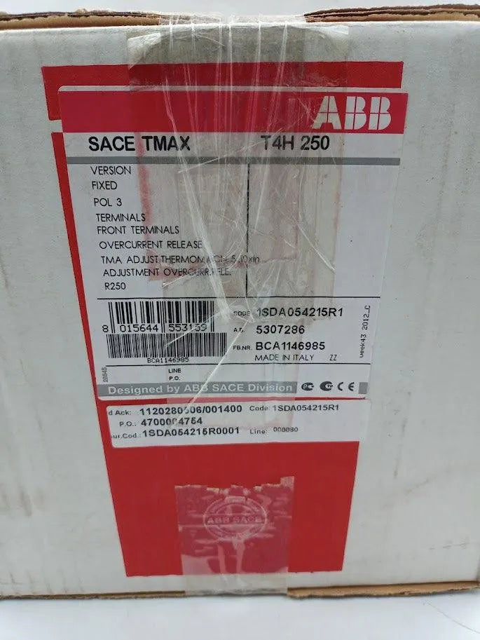 Disjuntor Abb Sace TMAX T4H 250 1000V 250A 8kV 50/60Hz - Cabo Eletro