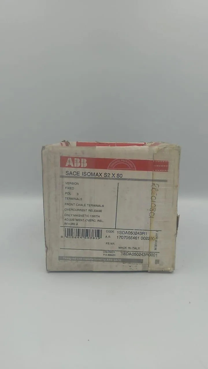 Disjuntor ABB Sace ISOMAX S2 x 80 3P 260A 690v - Cabo Eletro