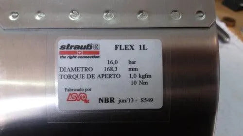 Abraçadeira Straub Flex 1l 168,3 Mm 16,0 Bar Inox - Cabo Eletro