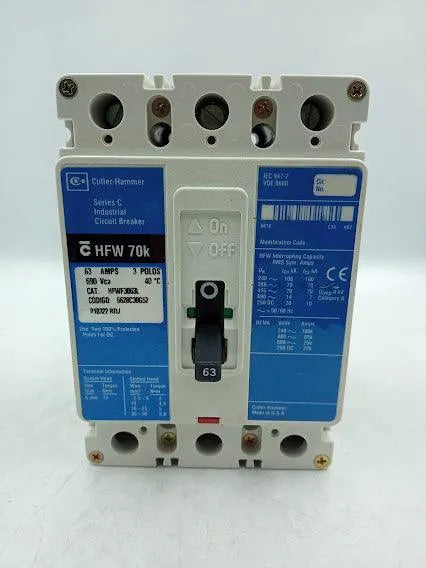 Disjuntor Cutler Hammer Hfwf3063l 3p 63a 690vca - Cabo Eletro