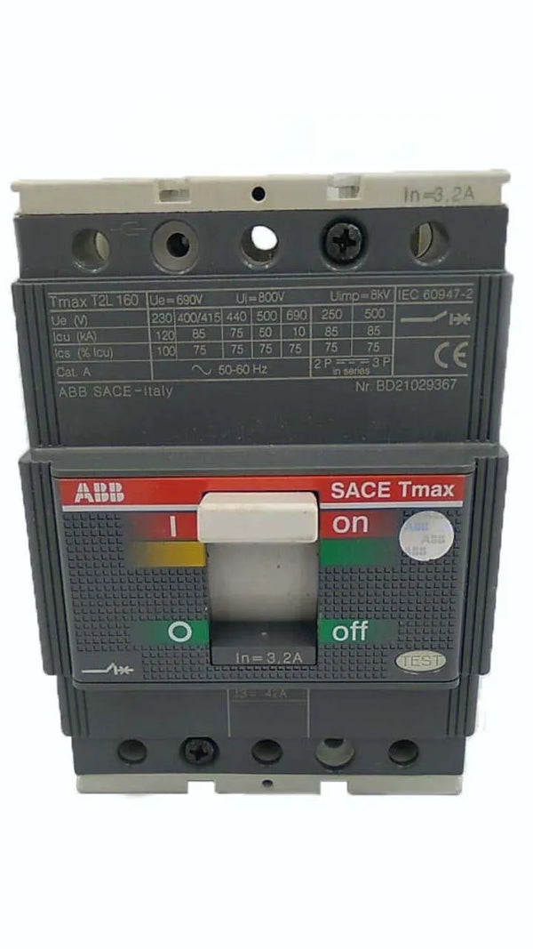 Disjuntor ABB Sace Tmax T2 L160 3P 3,2A 690v - Cabo Eletro