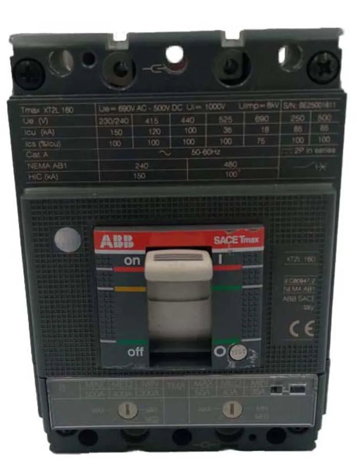 Disjuntor ABB Sace Tmax XT2L 160 3P 50A 690v - Cabo Eletro