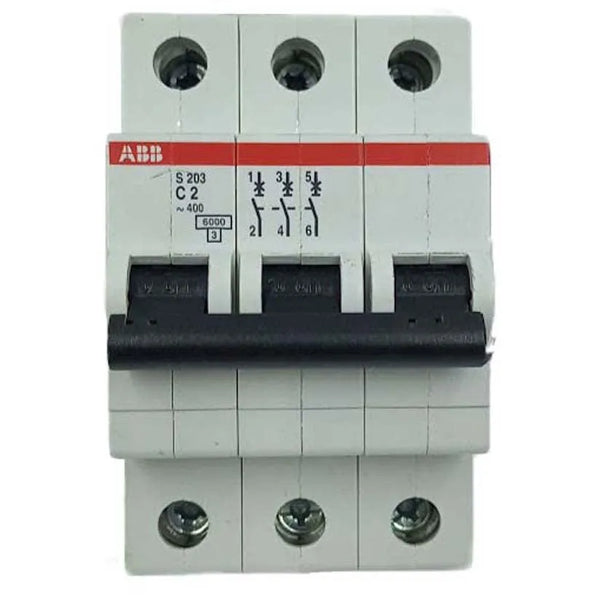 Mini Disjuntor ABB S203 C2 3P 400V 20KA - Cabo Eletro