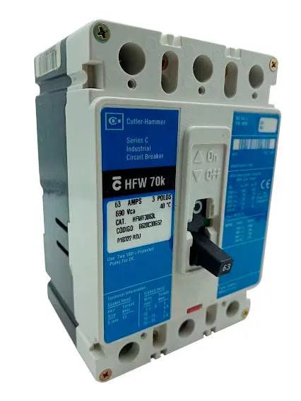 Disjuntor Cutler Hammer Hfwf3063l 3p 63a 690vca - Cabo Eletro