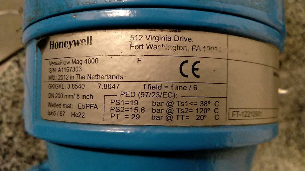 Medidor de Vazão Honeywell Mag 4000 DN 200MM/8 – Cabo Eletro
