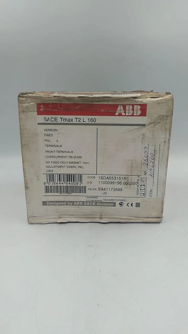 Disjuntor ABB Sace Tmax T2L 160 8,5A 3P 690v - Cabo Eletro