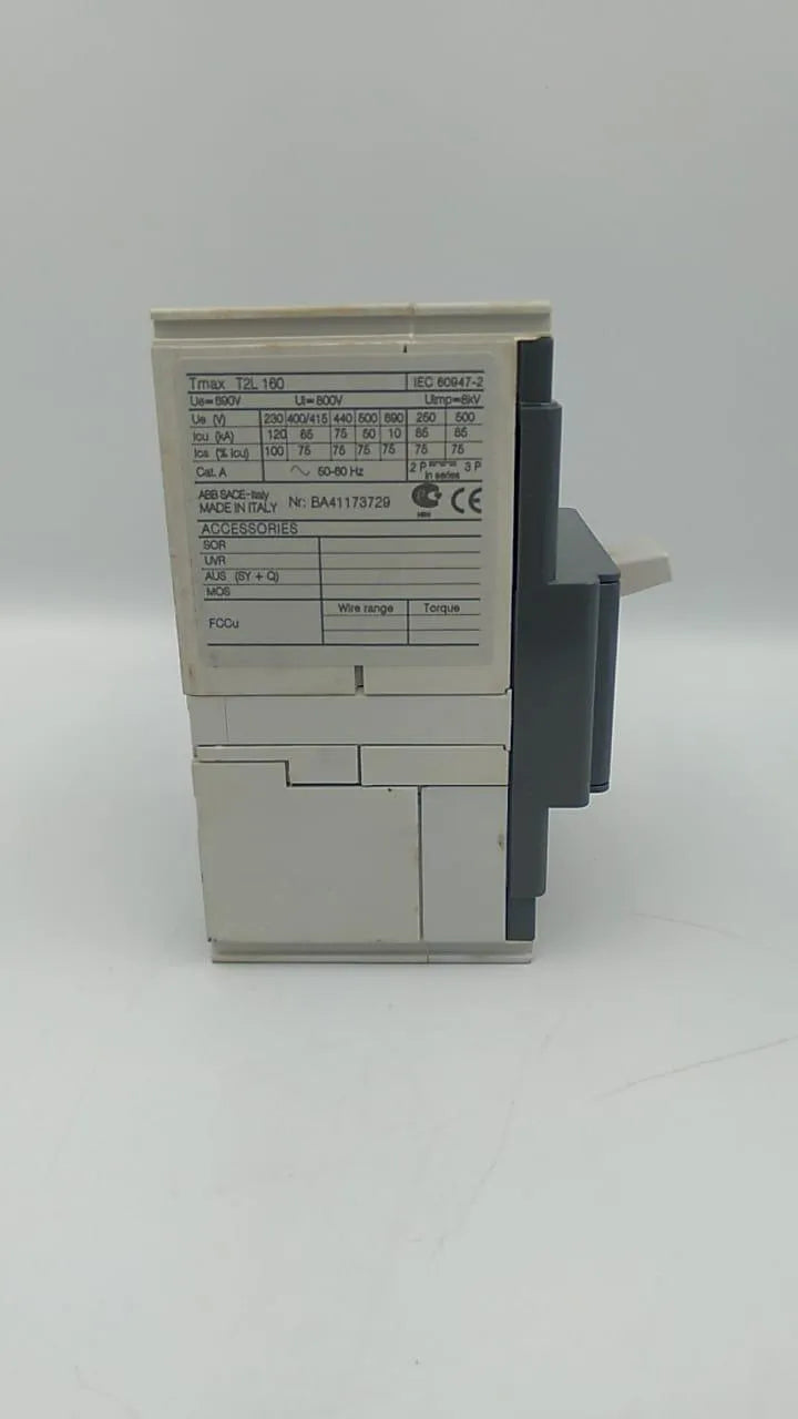 Disjuntor ABB Sace Tmax T2L 160 6,3A 3P 690v - Cabo Eletro