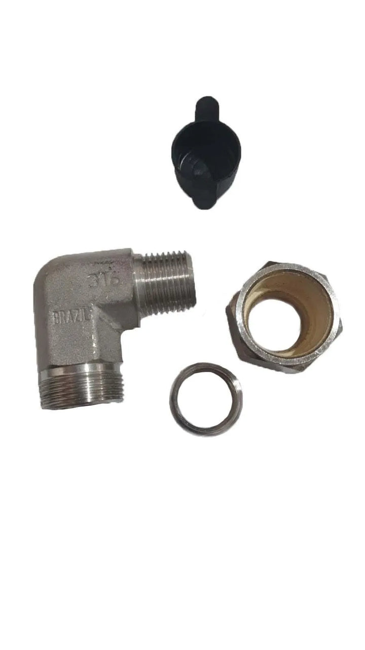 Conector Cotovelo Detroit Inox 3/4 Od X 1/2NPT - Cabo Eletro